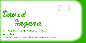 david hagara business card